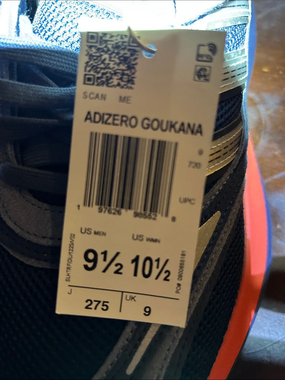 NWT Adidas Adizero Goukana Preloved Ink Blue Red Sneakers JP7178 Men 9.5